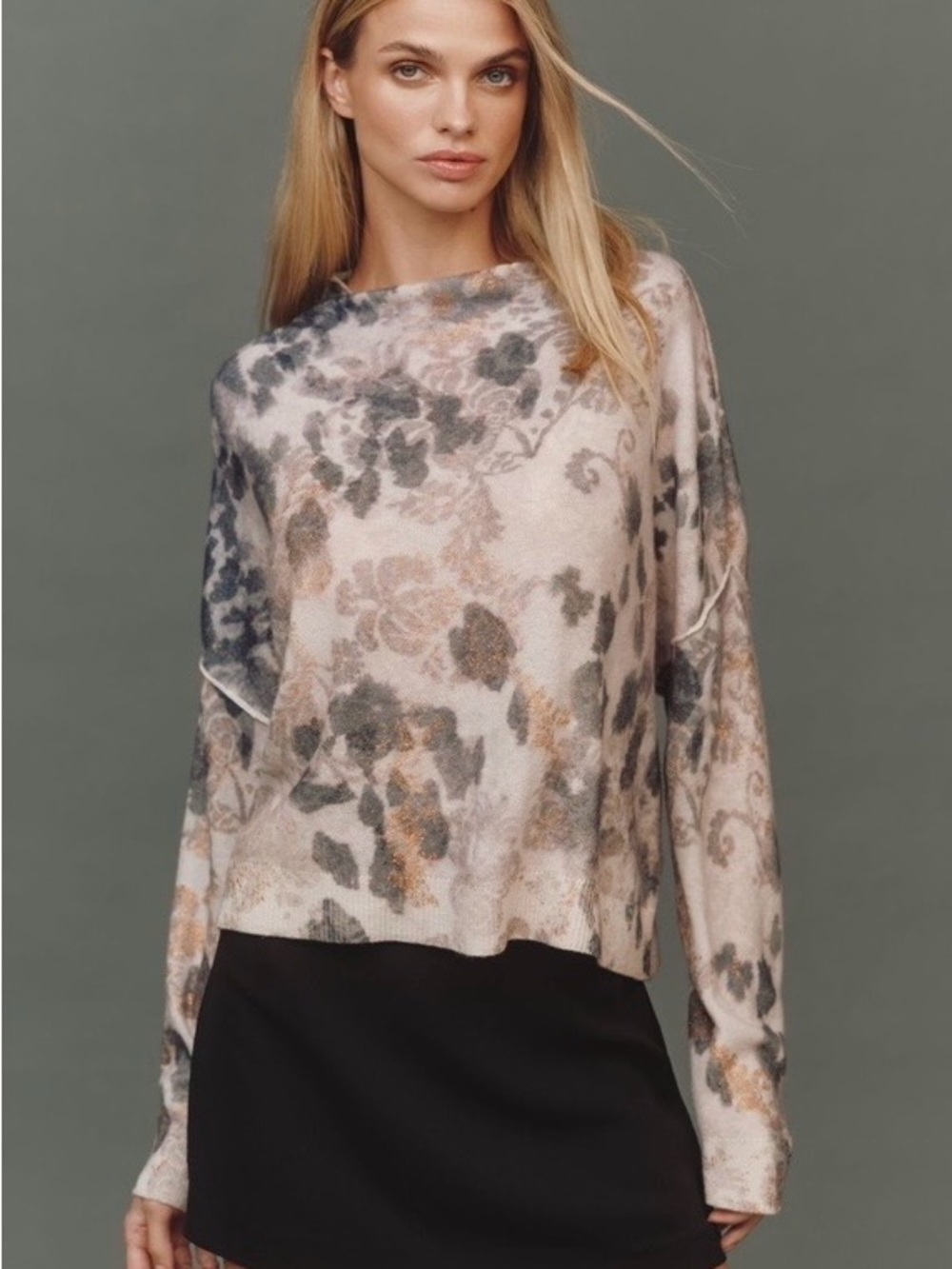 Anthropologie Pilcro The Alani Cashmere Mock-Neck Sweater Medium NWT